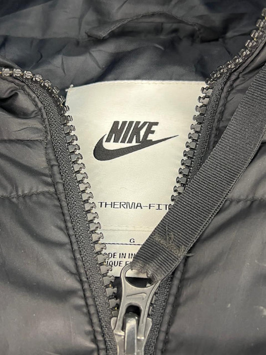Nike Puffer Jacket Black Therma Fit Quilted Coat Hooded