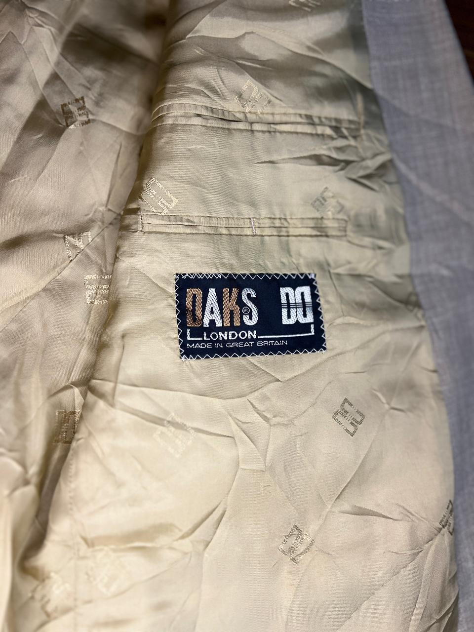 Vintage Daks DD London Beige Suit Jacket Blazer 42R