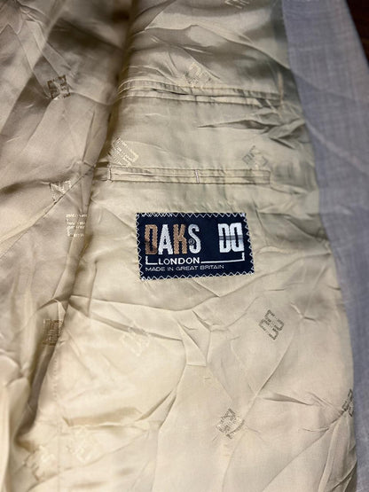 Vintage Daks DD London Beige Suit Jacket Blazer 42R
