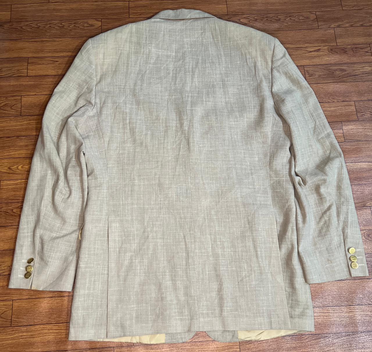 Vintage Daks DD London Beige Suit Jacket Blazer 42R