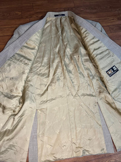 Vintage Daks DD London Beige Suit Jacket Blazer 42R