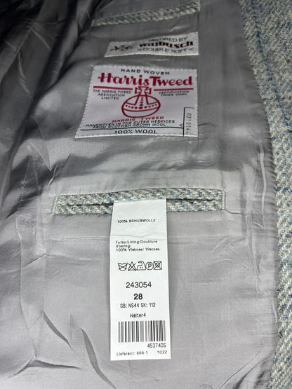HARRIS TWEED Grey Wool Plaid Men's Blazer Size 28