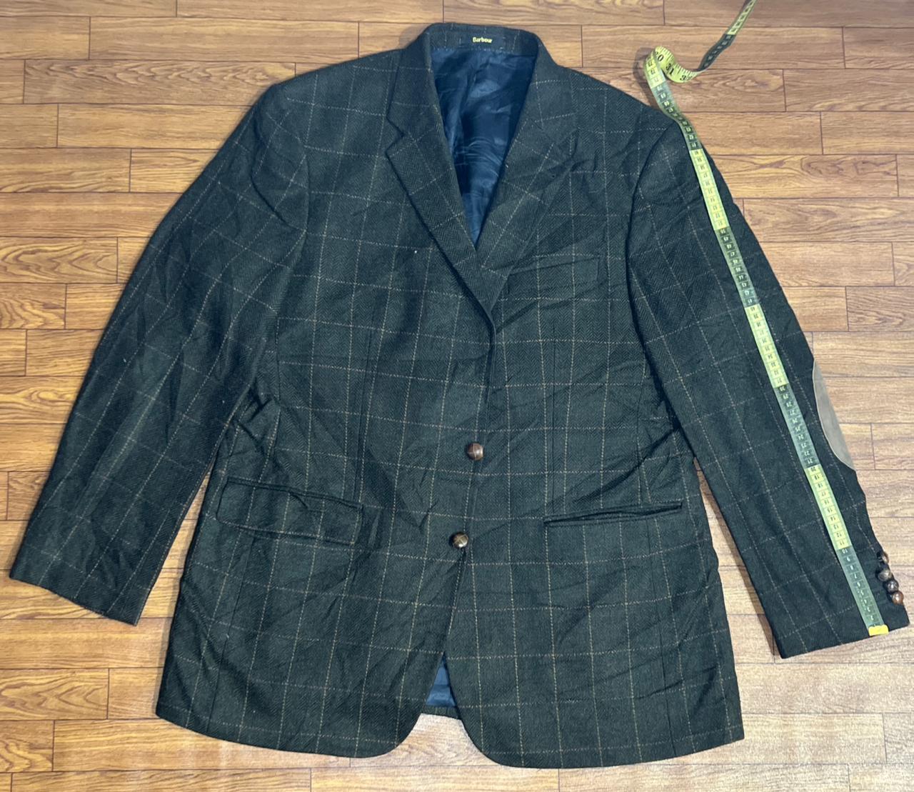Barbour Mens Blazer Sports Jacket Check Wool  Size-54