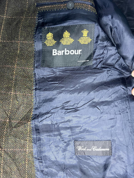 Barbour Mens Blazer Sports Jacket Check Wool  Size-54