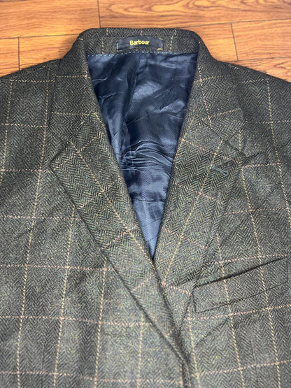 Barbour Mens Blazer Sports Jacket Check Wool  Size-54