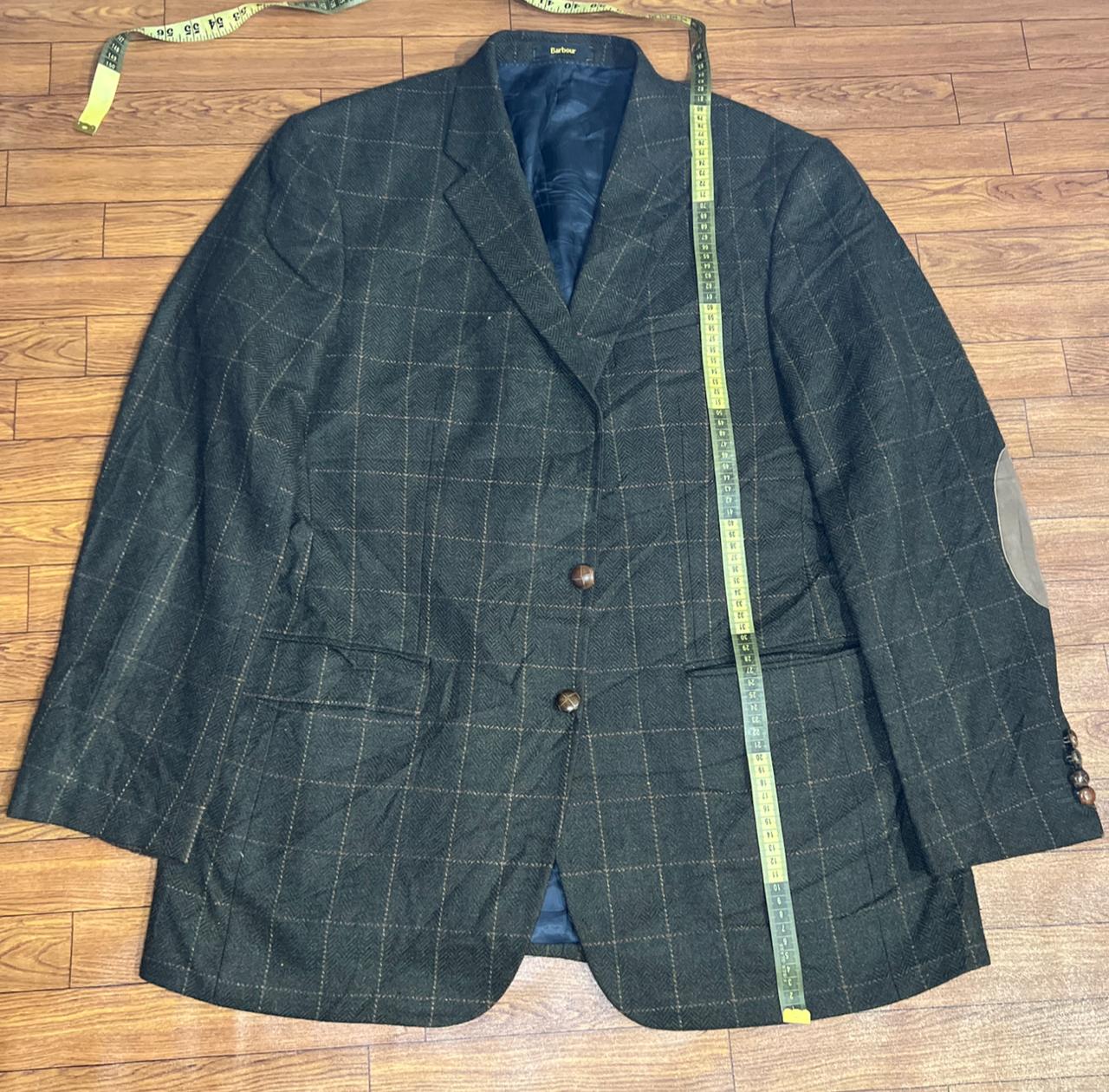 Barbour Mens Blazer Sports Jacket Check Wool  Size-54