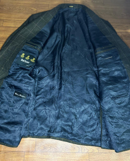 Barbour Mens Blazer Sports Jacket Check Wool  Size-54