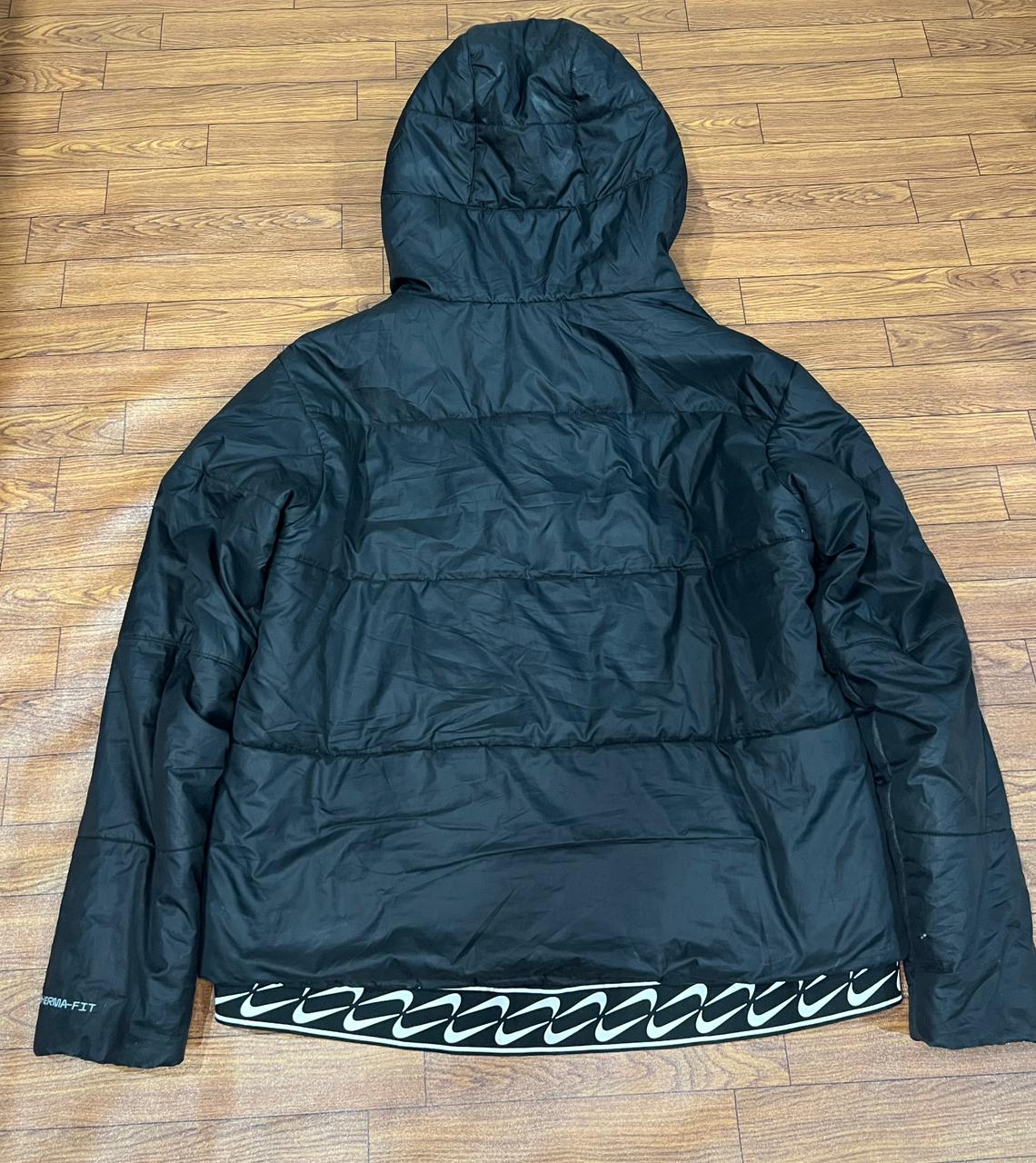 Nike Puffer Jacket Black Therma Fit Quilted Coat Hooded