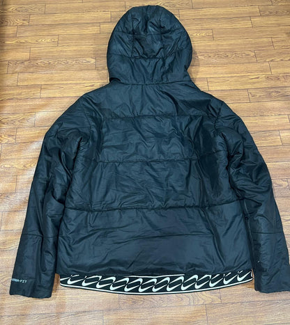 Nike Puffer Jacket Black Therma Fit Quilted Coat Hooded