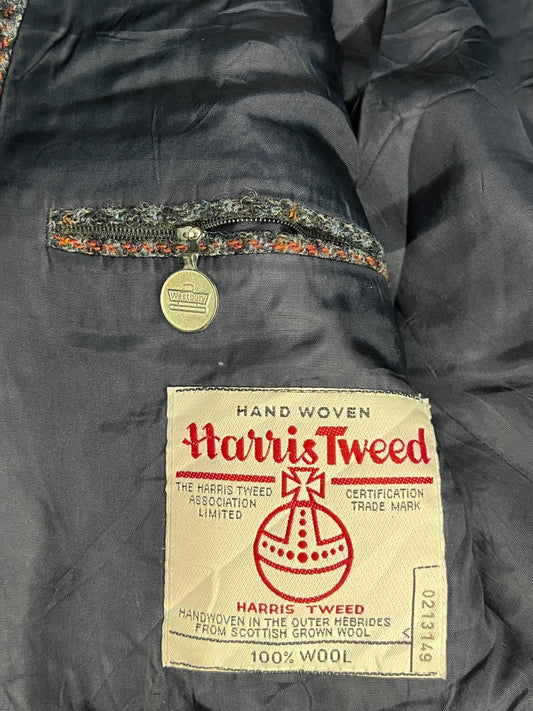 Harris Tweed / West burry Wool Grey Structured Jacket size 26