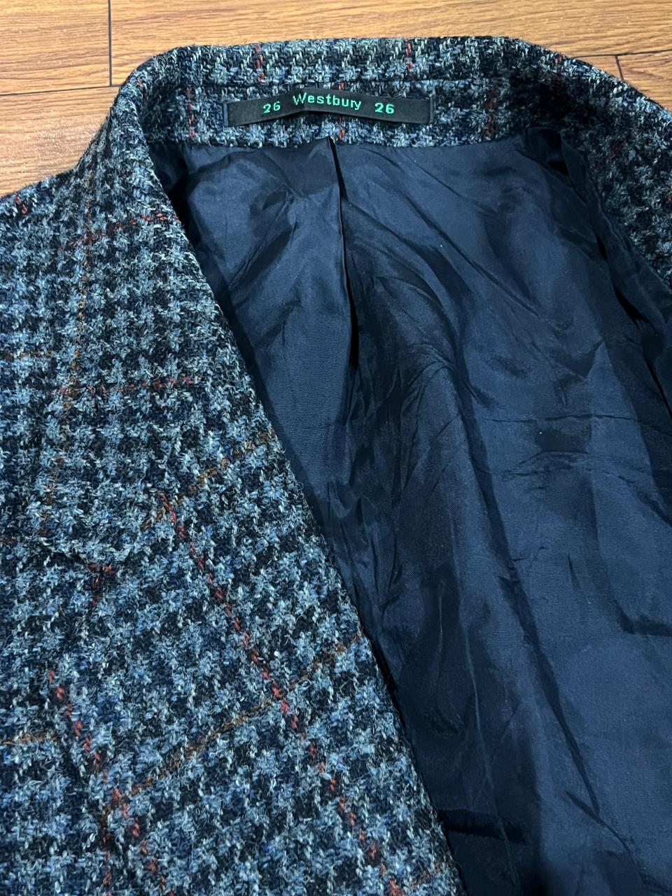 Harris Tweed / West burry Wool Grey Structured Jacket size 26