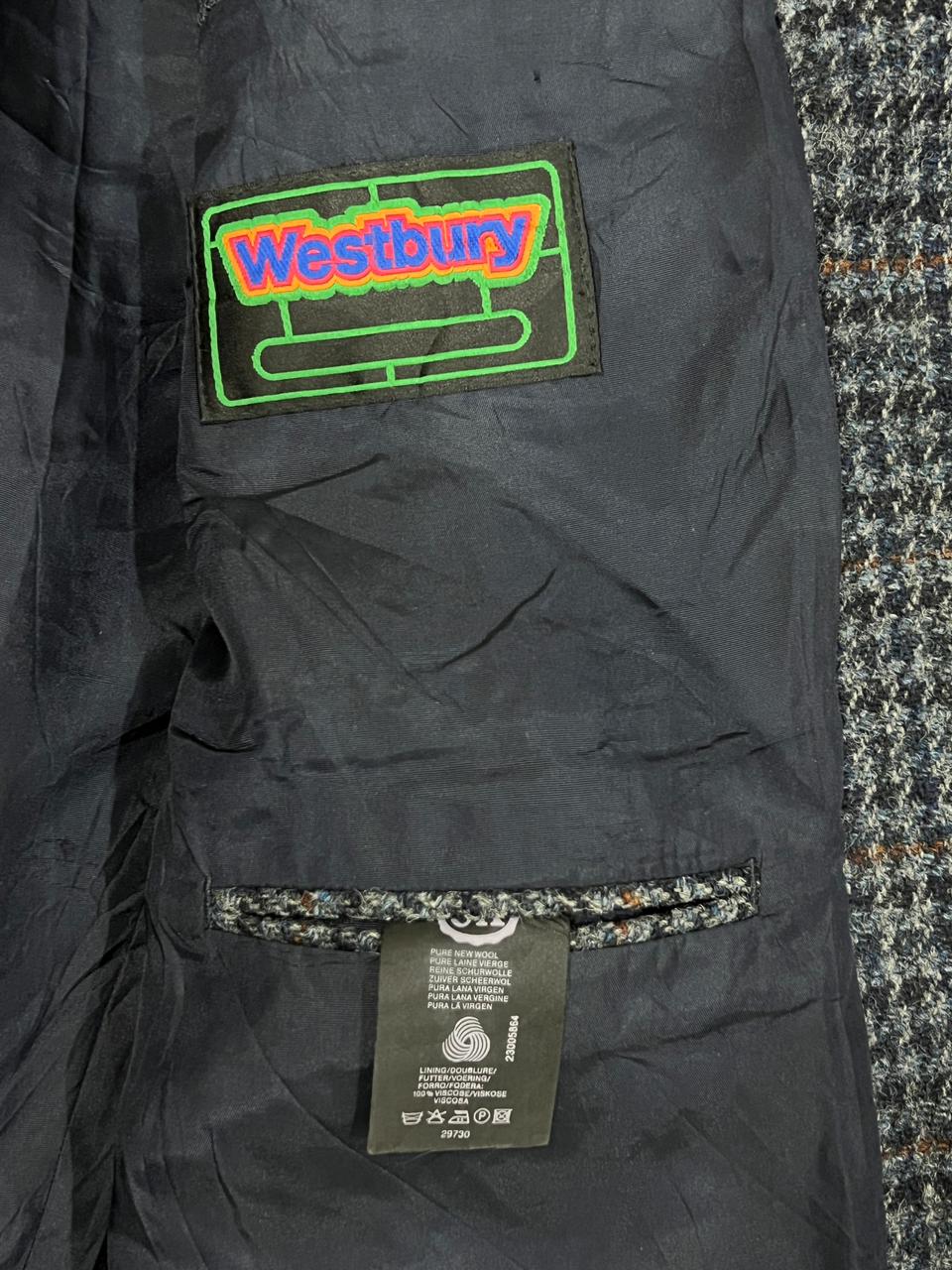 Harris Tweed / West burry Wool Grey Structured Jacket size 26