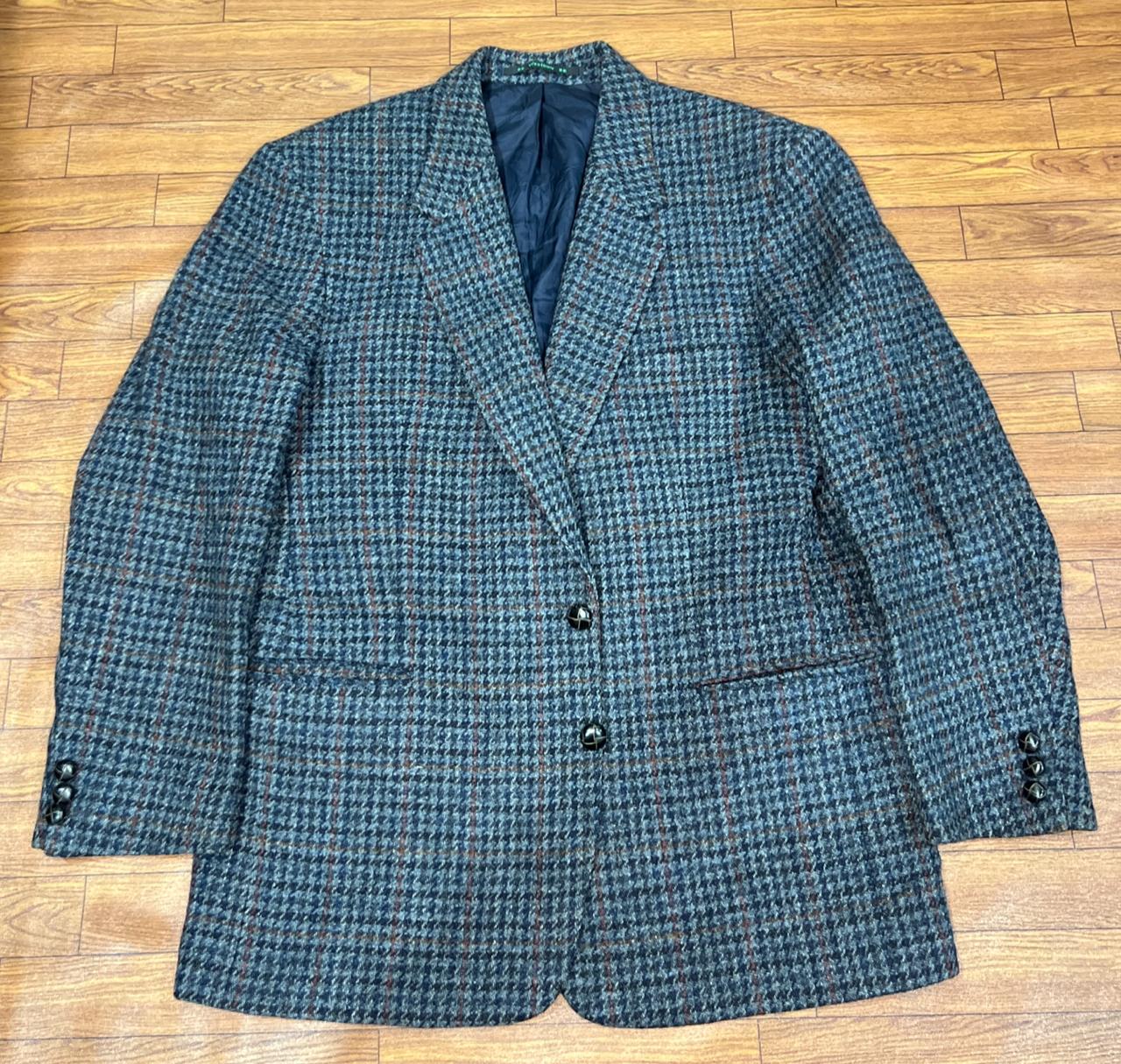 Harris Tweed / West burry Wool Grey Structured Jacket size 26
