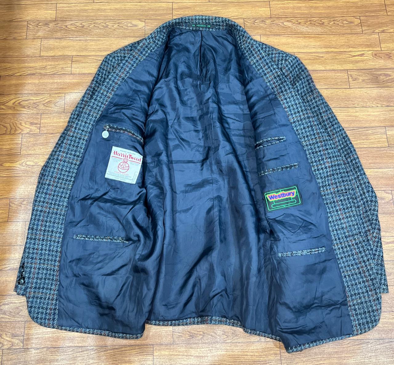 Harris Tweed / West burry Wool Grey Structured Jacket size 26