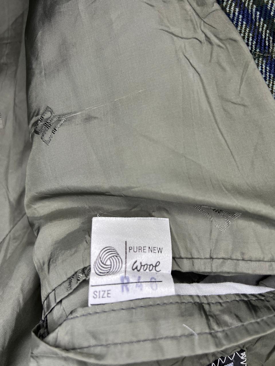 DAKS DD  Multi colour Check light Green Base Blazer Jacket Size - R40