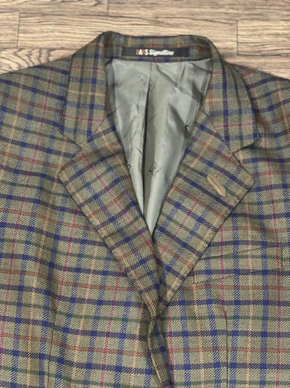DAKS DD Signature Multi colour Check Forest Green Base Size - EU 25