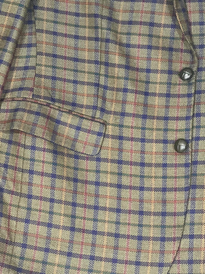DAKS DD Signature Multi colour Check Forest Green Base Size - EU 25