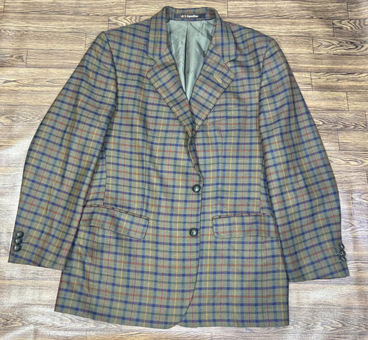DAKS DD Signature Multi colour Check Forest Green Base Size - EU 25