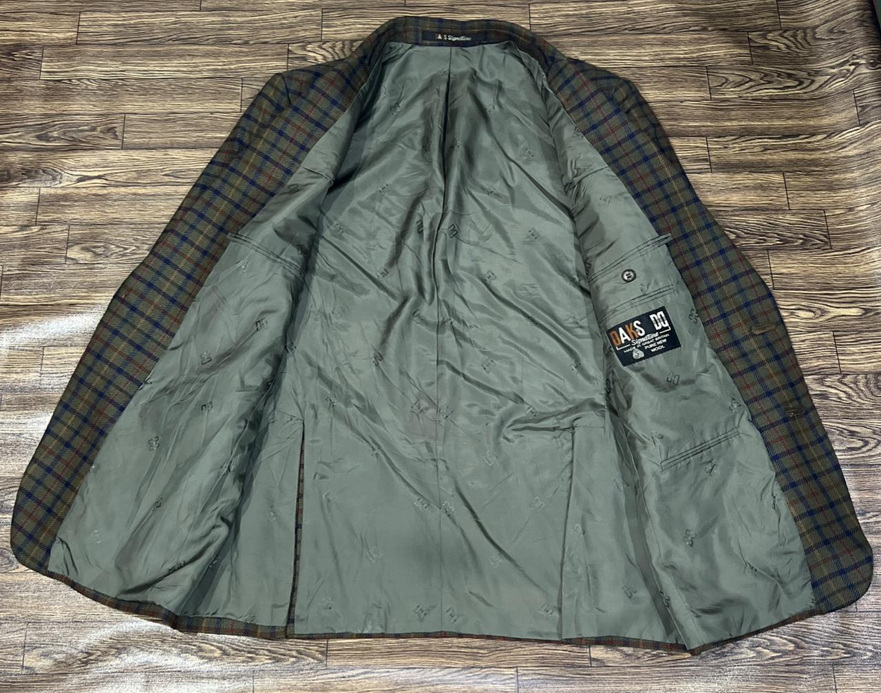 DAKS DD Signature Multi colour Check Forest Green Base Size - EU 25