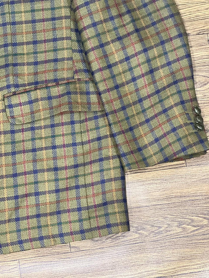 DAKS DD Signature Multi colour Check Forest Green Base Size - EU 25