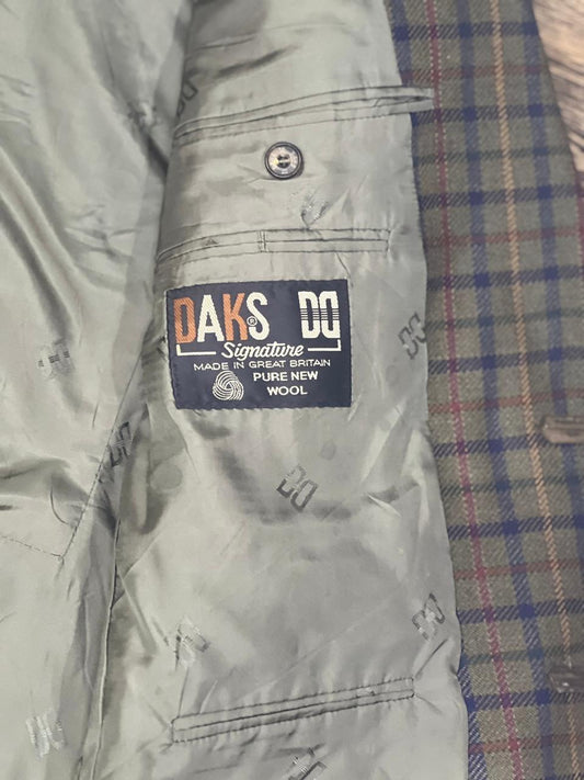 DAKS DD Signature Multi colour Check Forest Green Base Size - EU 25